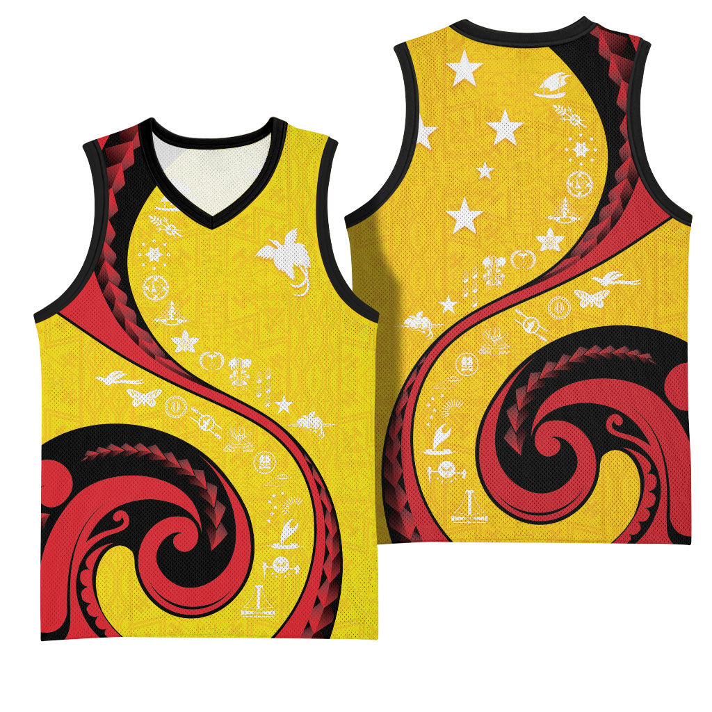 Papua New Guinea Independence Basketball Jersey Special Style Yellow Version LT05 - Polynesian Pride