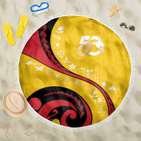 Papua New Guinea 50th Independence Anniversary Beach Blanket Special Style Yellow Version - Polynesian Pride
