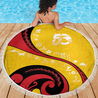Papua New Guinea 50th Independence Anniversary Beach Blanket Special Style Yellow Version - Polynesian Pride