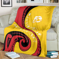 Papua New Guinea 50th Independence Anniversary Blanket Special Style Yellow Version - Polynesian Pride