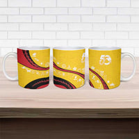 Papua New Guinea 50th Independence Anniversary Ceramic Mug Special Style Yellow Version - Polynesian Pride