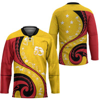 Papua New Guinea 50th Independence Anniversary Hockey Jersey Special Style Yellow Version - Polynesian Pride