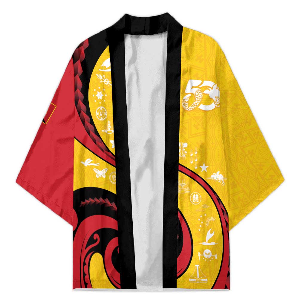 Papua New Guinea 50th Independence Anniversary Kimono Special Style Yellow Version - Polynesian Pride