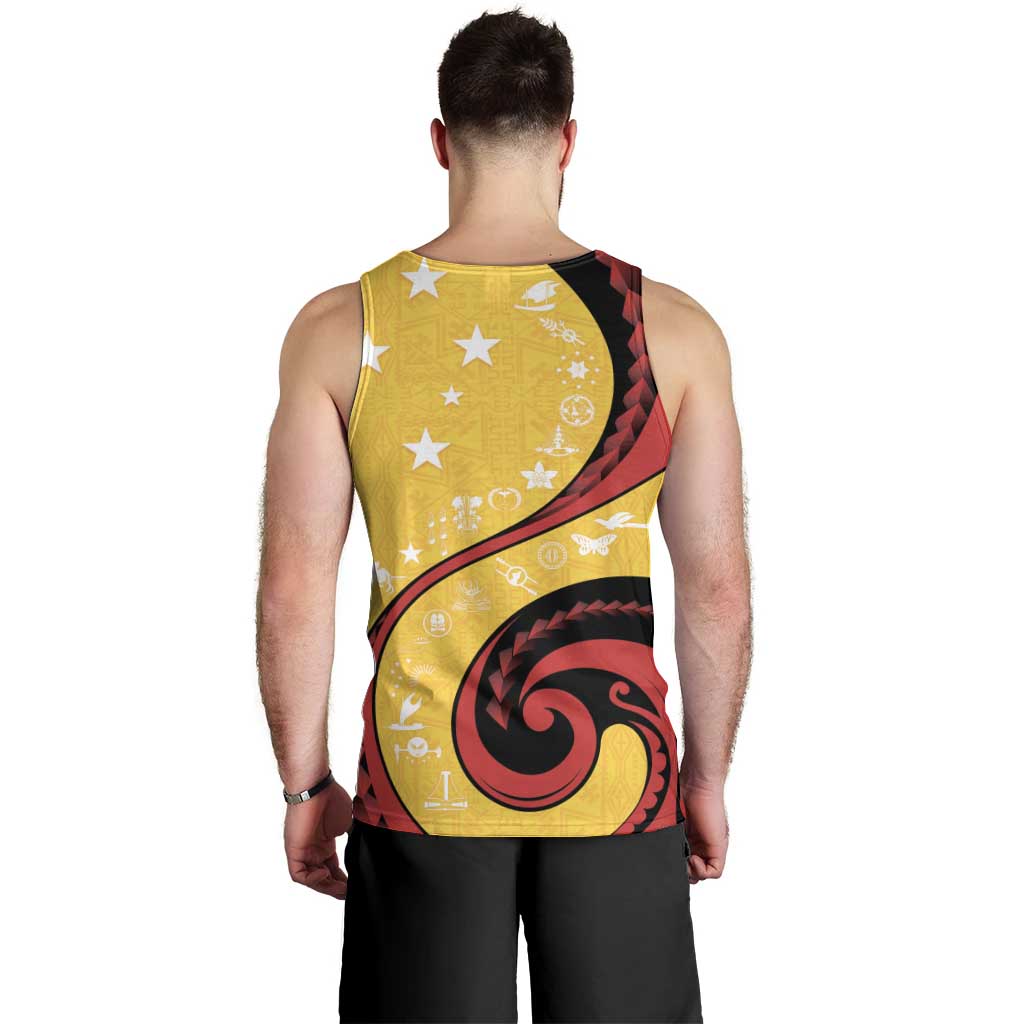 Papua New Guinea 50th Independence Anniversary Men Tank Top Special Style Yellow Version - Polynesian Pride