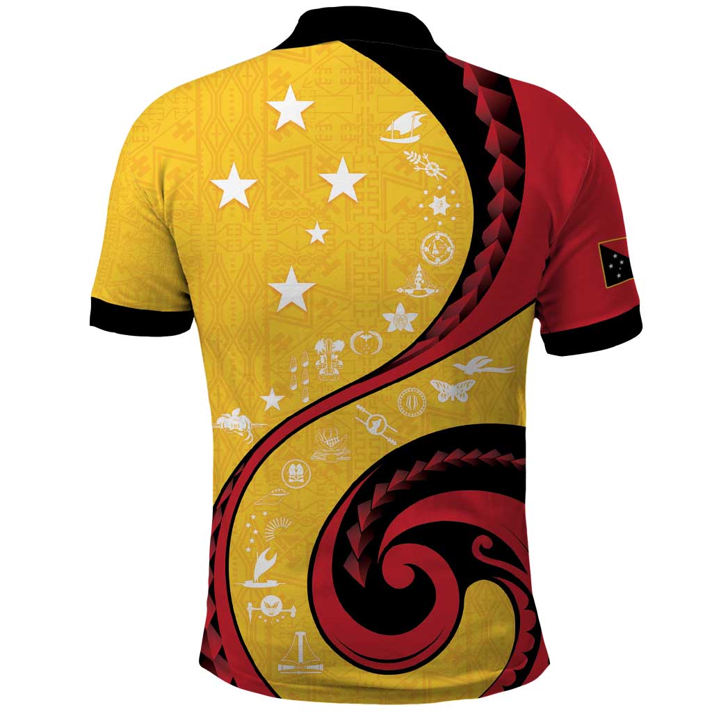 Papua New Guinea 50th Independence Anniversary Polo Shirt Special Style Yellow Version - Polynesian Pride