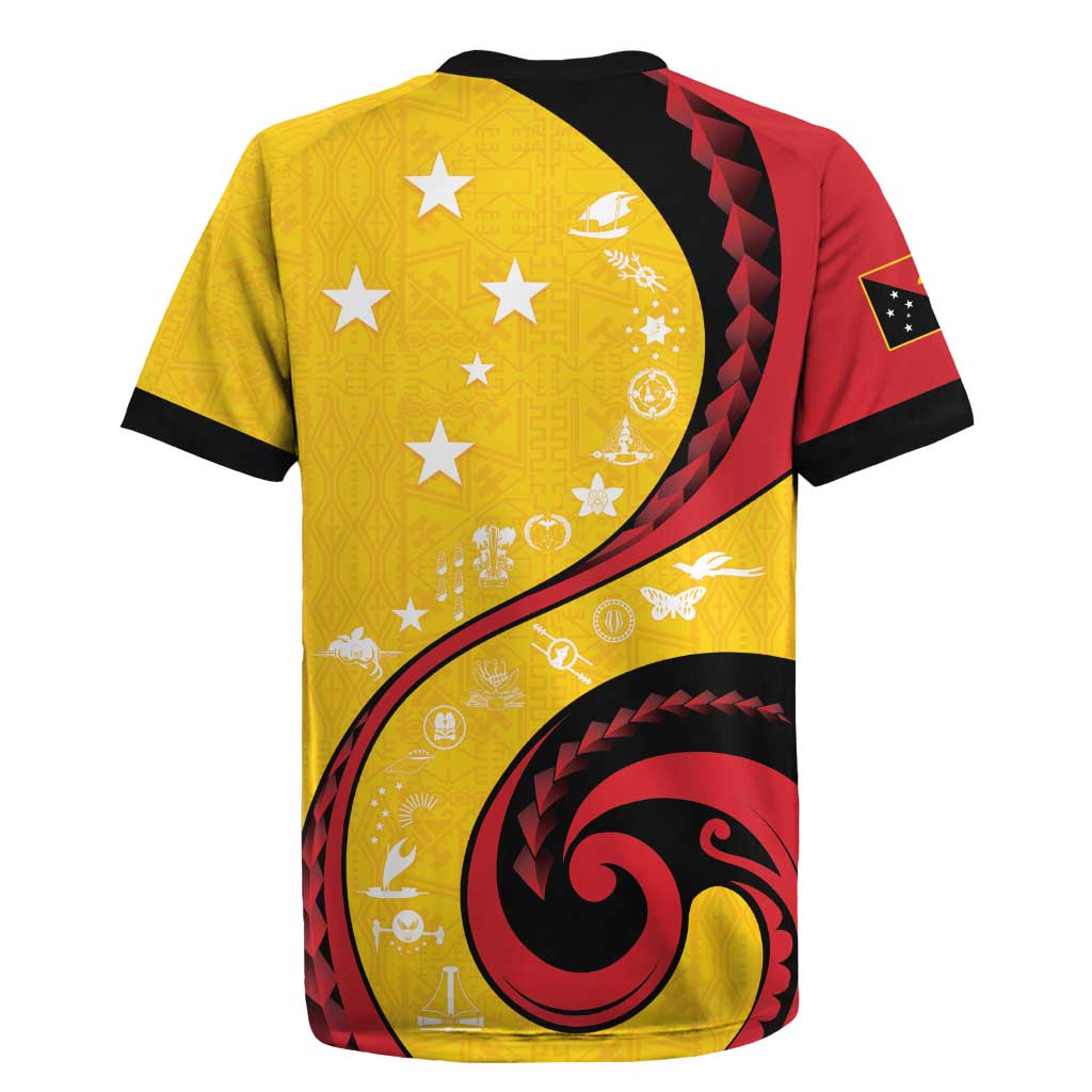 Papua New Guinea 50th Independence Anniversary Rugby Jersey Special Style Yellow Version - Polynesian Pride