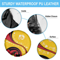 Papua New Guinea 50th Independence Anniversary Spare Tire Cover Special Style Yellow Version - Polynesian Pride