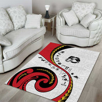 Papua New Guinea 50th Independence Anniversary Area Rug Special Style White Version - Polynesian Pride