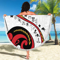 Papua New Guinea 50th Independence Anniversary Beach Blanket Special Style White Version - Polynesian Pride