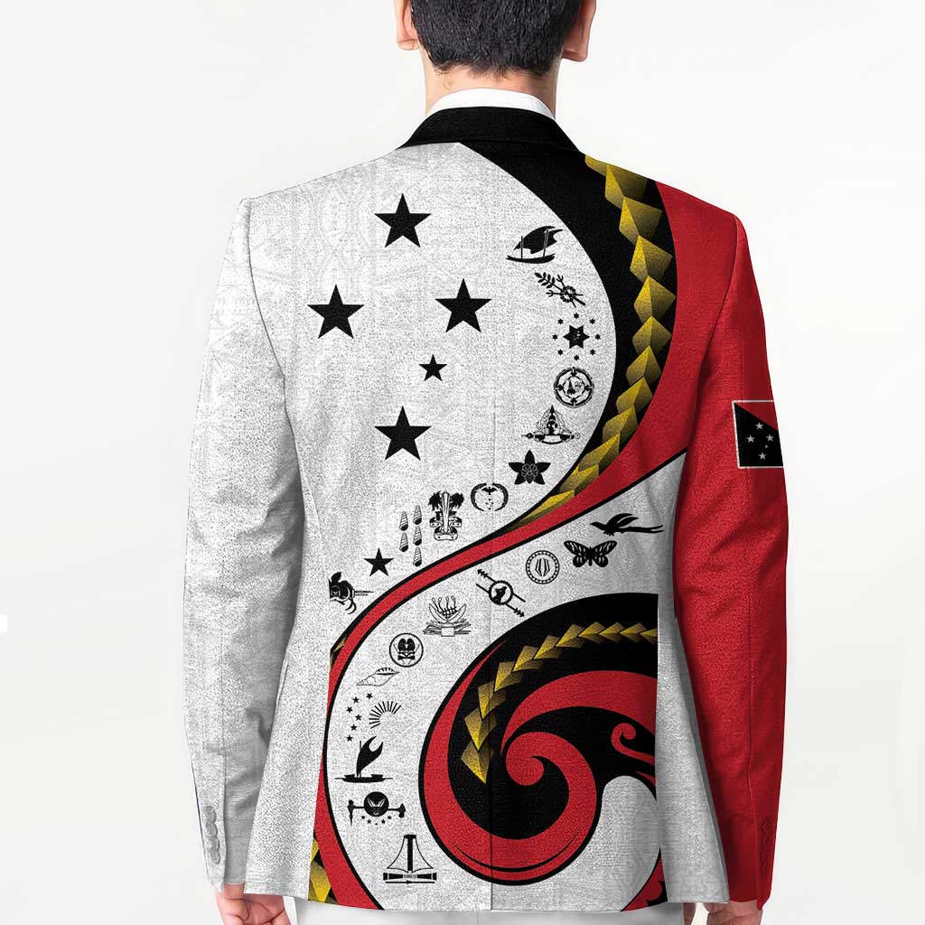 Papua New Guinea 50th Independence Anniversary Blazer Special Style White Version - Polynesian Pride