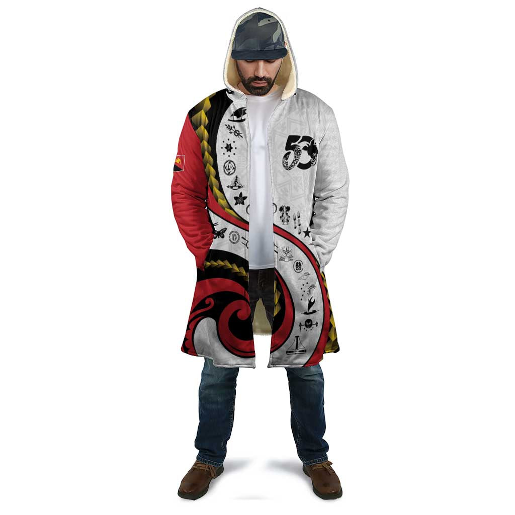 Papua New Guinea 50th Independence Anniversary Cloak Special Style White Version - Polynesian Pride