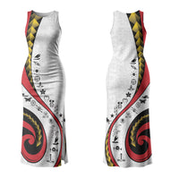 Papua New Guinea Independence Couples Matching Tank Maxi Dress and Hawaiian Shirt Special Style White Version LT05 - Polynesian Pride