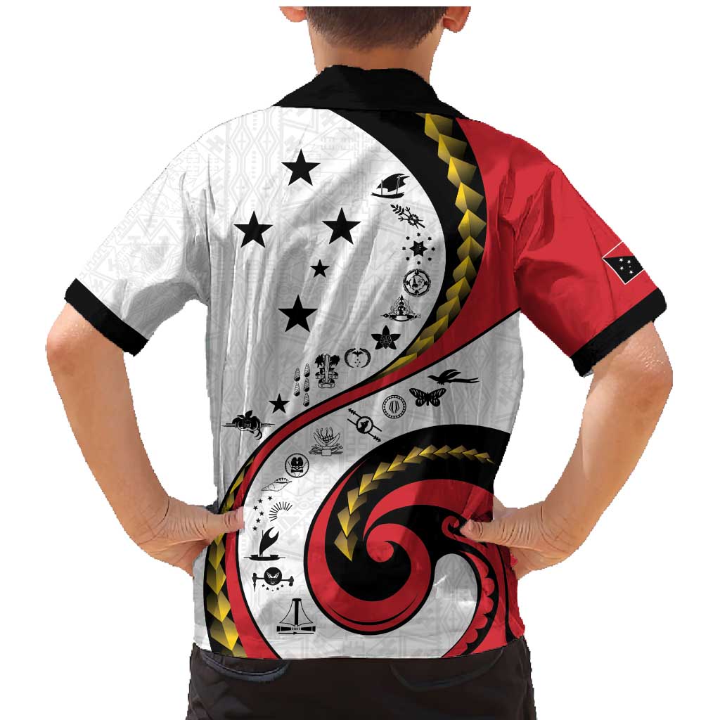 Papua New Guinea 50th Independence Anniversary Family Matching Mermaid Dress and Hawaiian Shirt Special Style White Version - Polynesian Pride