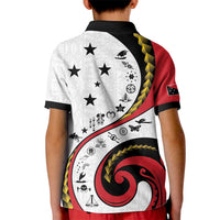 Papua New Guinea 50th Independence Anniversary Kid Polo Shirt Special Style White Version - Polynesian Pride