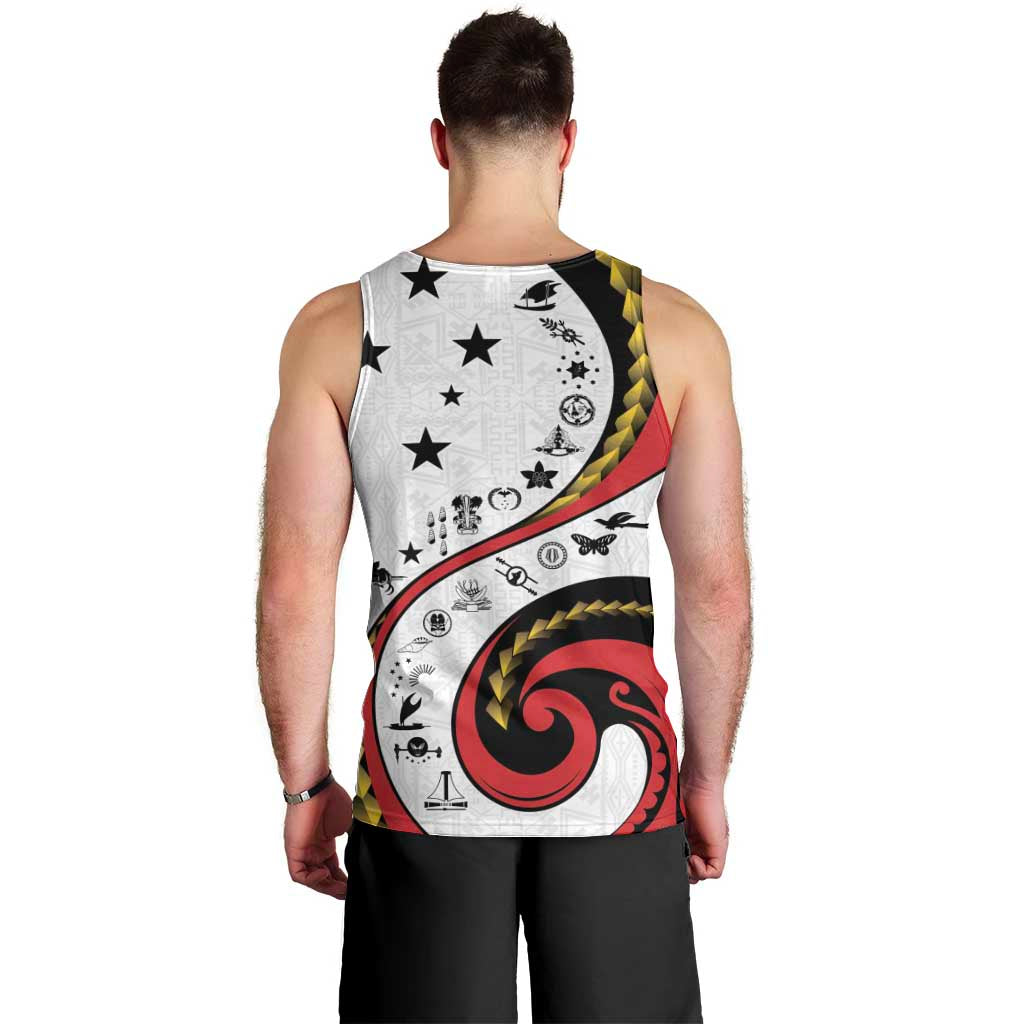 Papua New Guinea 50th Independence Anniversary Men Tank Top Special Style White Version - Polynesian Pride