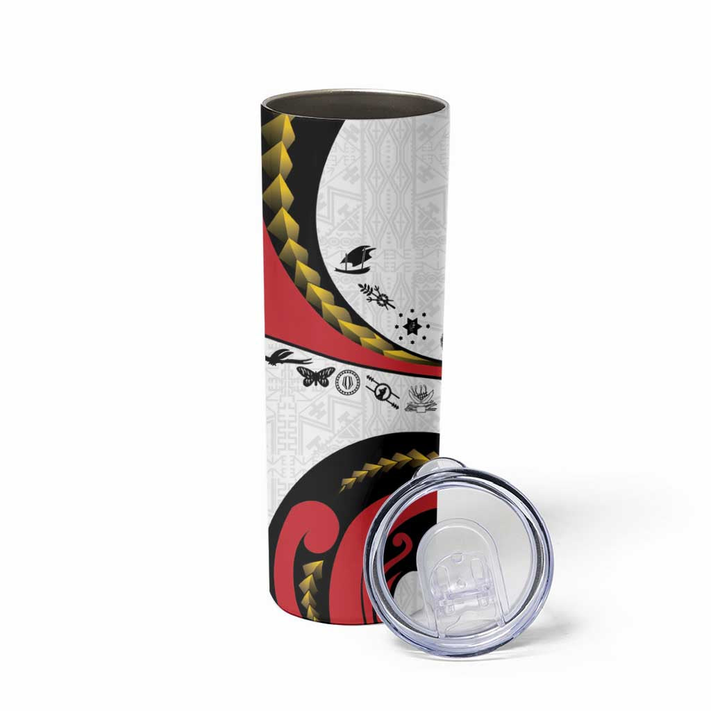 Papua New Guinea 50th Independence Anniversary Skinny Tumbler Special Style White Version - Polynesian Pride