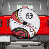 Papua New Guinea 50th Independence Anniversary Spare Tire Cover Special Style White Version - Polynesian Pride