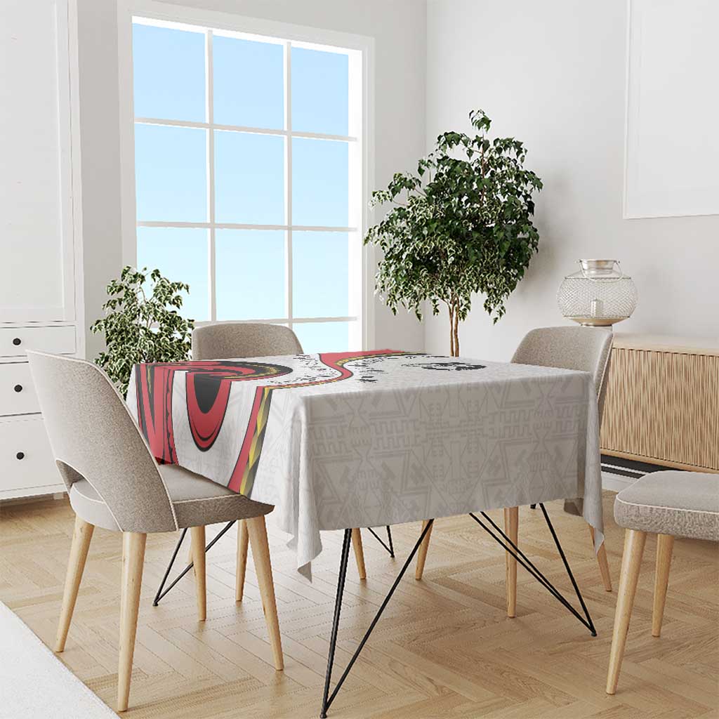 Papua New Guinea 50th Independence Anniversary Tablecloth Special Style White Version - Polynesian Pride