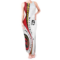 Papua New Guinea 50th Independence Anniversary Tank Maxi Dress Special Style White Version - Polynesian Pride