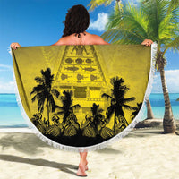 Palau Independence Day Beach Blanket Palauan Tattoo Pattern - Polynesian Pride