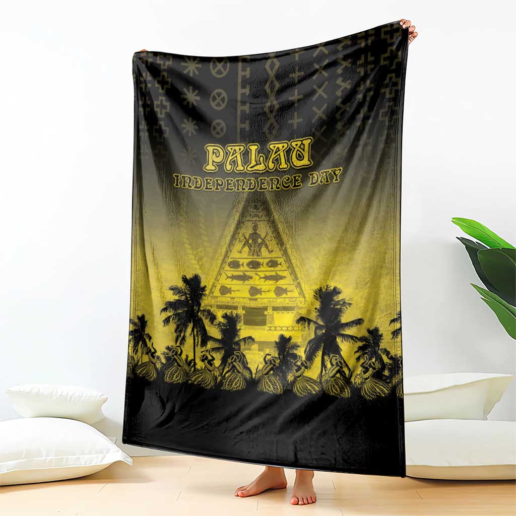 Palau Independence Day Blanket Palauan Tattoo Pattern - Polynesian Pride