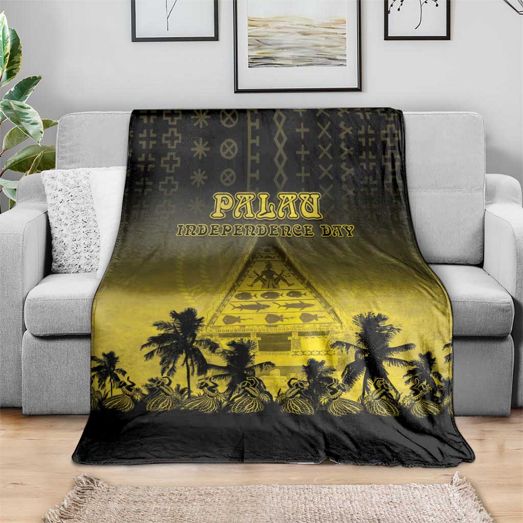 Palau Independence Day Blanket Palauan Tattoo Pattern - Polynesian Pride
