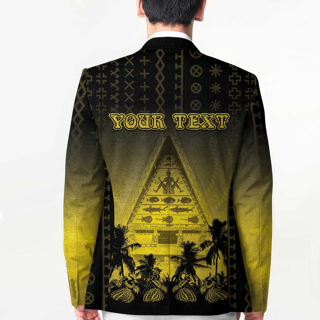 Personalised Palau Independence Day Blazer Palauan Tattoo Pattern - Polynesian Pride
