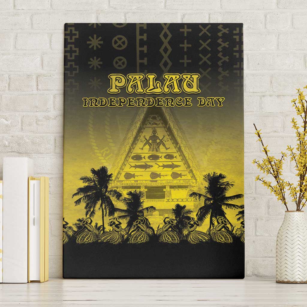 Palau Independence Day Canvas Wall Art Palauan Tattoo Pattern - Polynesian Pride