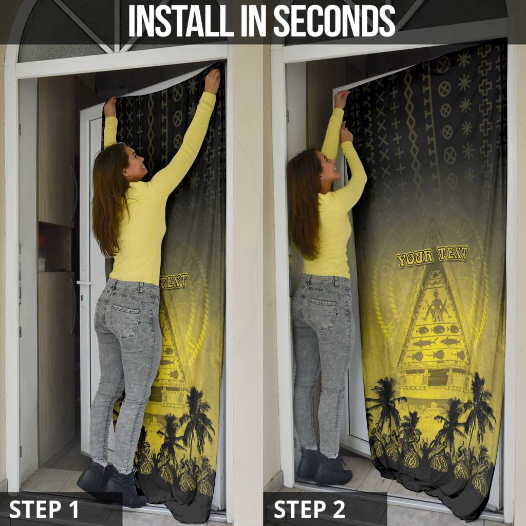 Palau Independence Day Door Cover Palauan Tattoo Pattern - Polynesian Pride