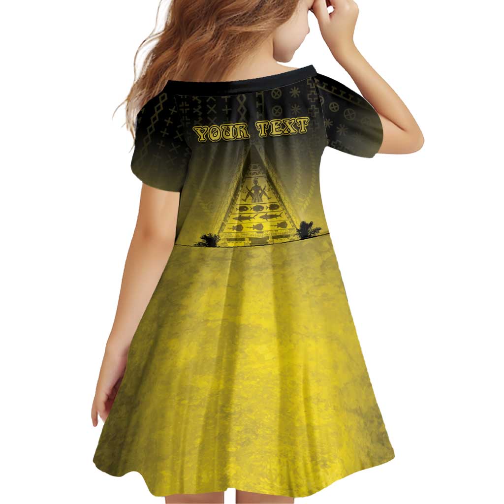 Personalised Palau Independence Day Family Matching Off Shoulder Short Dress and Hawaiian Shirt Palauan Tattoo Pattern - Polynesian Pride