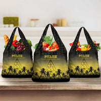 Palau Independence Day Grocery Bag Palauan Tattoo Pattern - Polynesian Pride