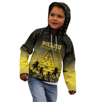 Personalised Palau Independence Day Kid Hoodie Palauan Tattoo Pattern - Polynesian Pride