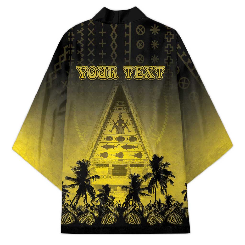Personalised Palau Independence Day Kimono Palauan Tattoo Pattern - Polynesian Pride