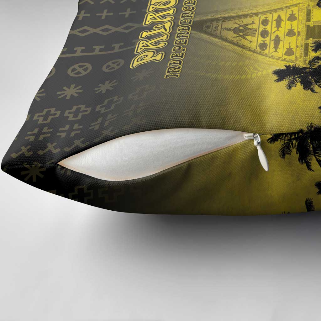 Palau Independence Day Pillow Cover Palauan Tattoo Pattern - Polynesian Pride