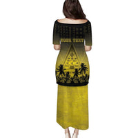 Personalised Palau Independence Day Puletasi Palauan Tattoo Pattern - Polynesian Pride