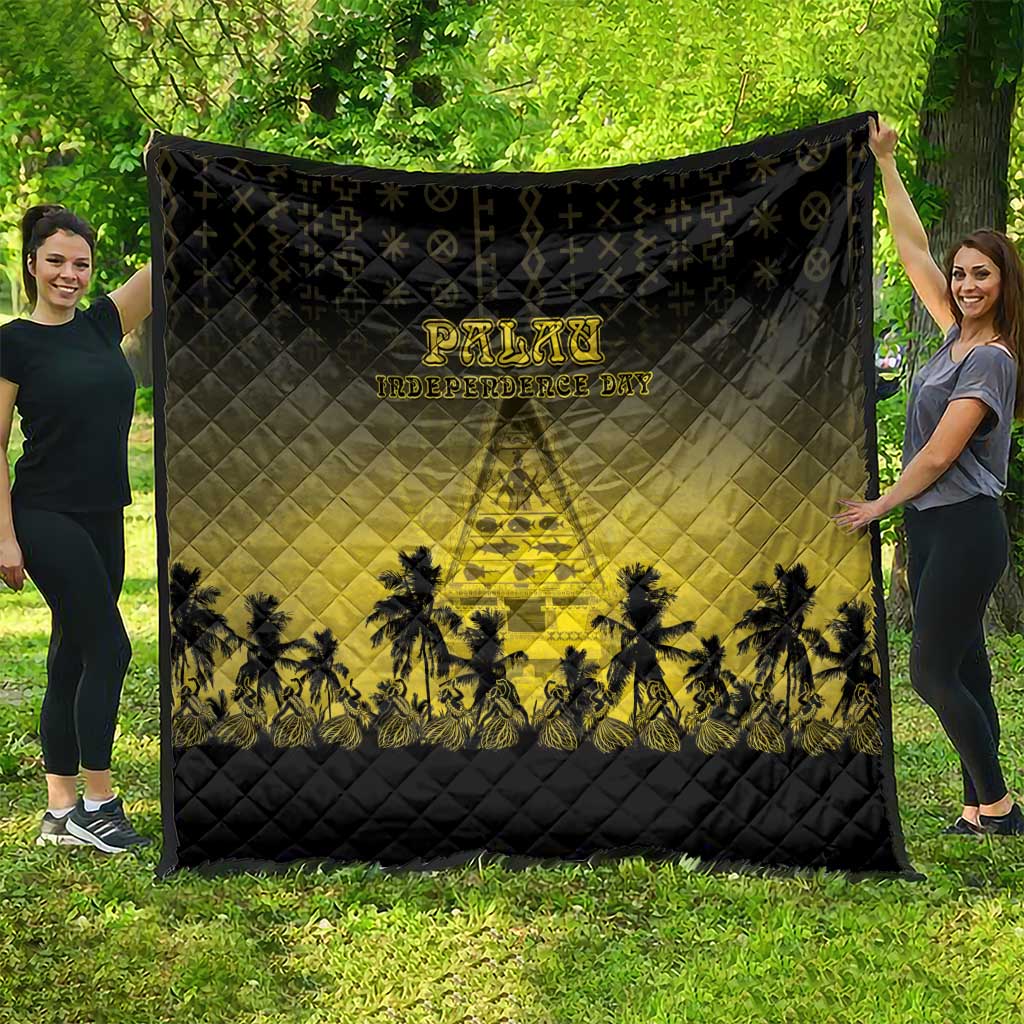 Palau Independence Day Quilt Palauan Tattoo Pattern - Polynesian Pride