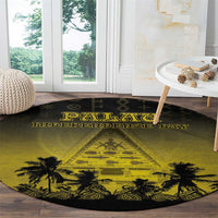 Palau Independence Day Round Carpet Palauan Tattoo Pattern - Polynesian Pride