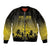 Personalised Palau Independence Day Sleeve Zip Bomber Jacket Palauan Tattoo Pattern - Polynesian Pride