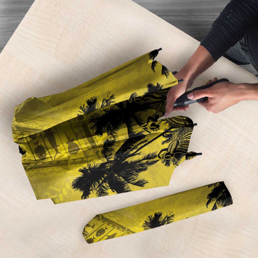 Palau Independence Day Umbrella Palauan Tattoo Pattern - Polynesian Pride