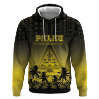 Personalised Palau Independence Day Zip Hoodie Palauan Tattoo Pattern - Polynesian Pride