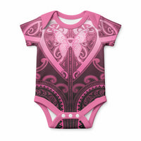 Aotearoa Breast Cancer Baby Onesie Maori Tribal Pattern