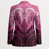 Aotearoa Breast Cancer Blazer Maori Tribal Pattern LT05 - Polynesian Pride