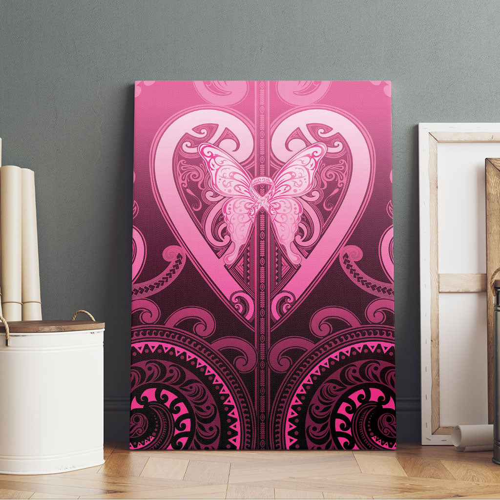 Aotearoa Breast Cancer Canvas Wall Art Maori Tribal Pattern LT05 - Polynesian Pride