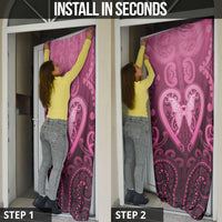 Aotearoa Breast Cancer Door Cover Maori Tribal Pattern LT05 - Polynesian Pride