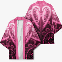 Aotearoa Breast Cancer Kimono Maori Tribal Pattern LT05 - Polynesian Pride