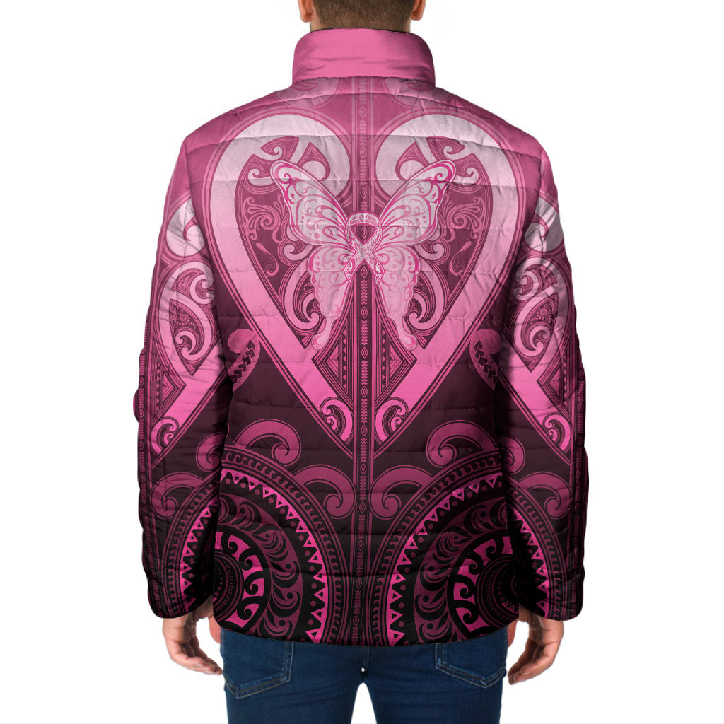 Aotearoa Breast Cancer Padded Jacket Maori Tribal Pattern LT05 - Polynesian Pride