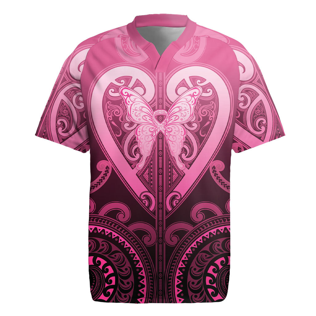 Aotearoa Breast Cancer Rugby Jersey Maori Tribal Pattern LT05 Pink - Polynesian Pride