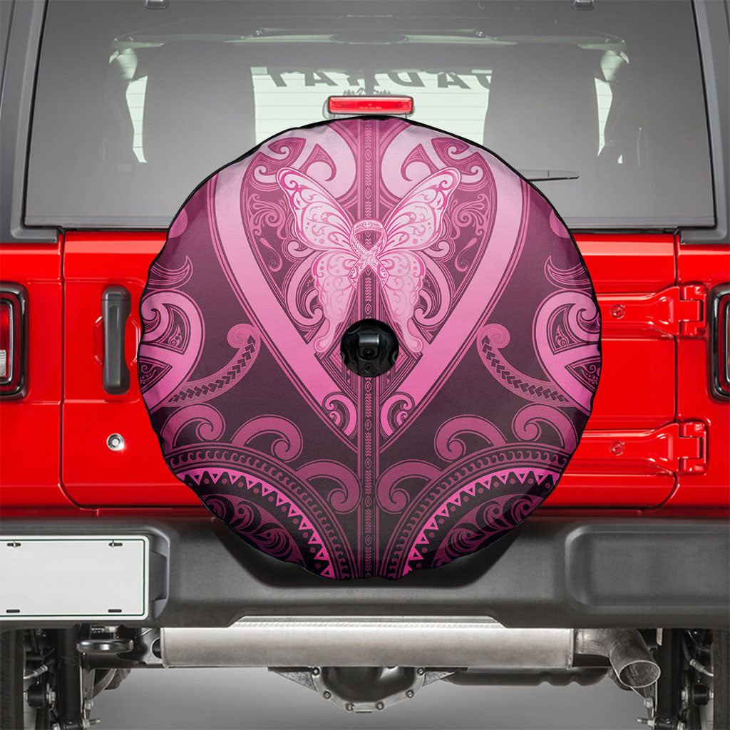 Aotearoa Breast Cancer Spare Tire Cover Maori Tribal Pattern LT05 - Polynesian Pride