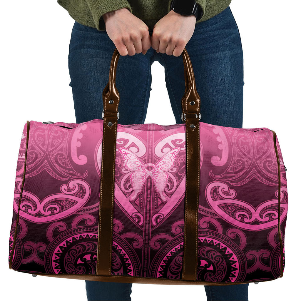 Aotearoa Breast Cancer Travel Bag Maori Tribal Pattern LT05 Pink - Polynesian Pride
