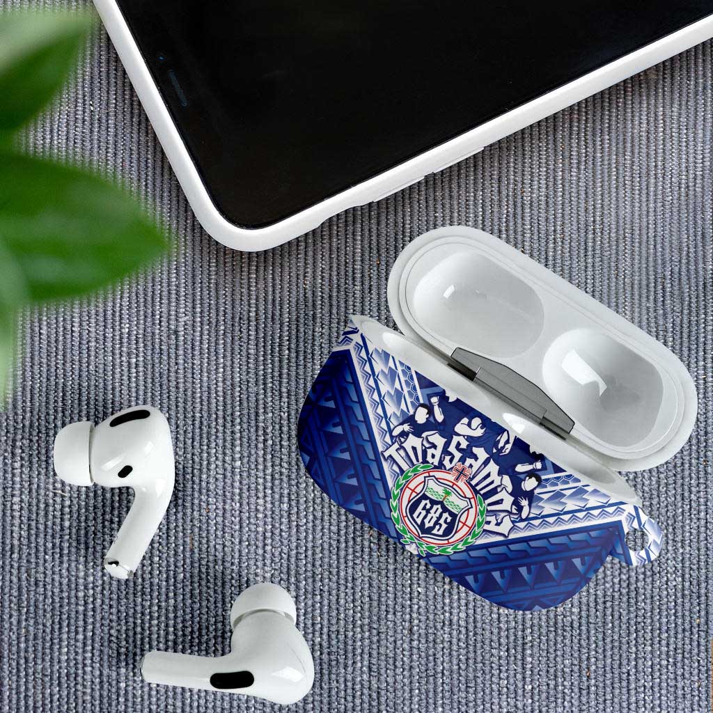 Toa Samoa Rugby AirPods Case Samoan Pride With Tribal Pattern - Polynesian Pride